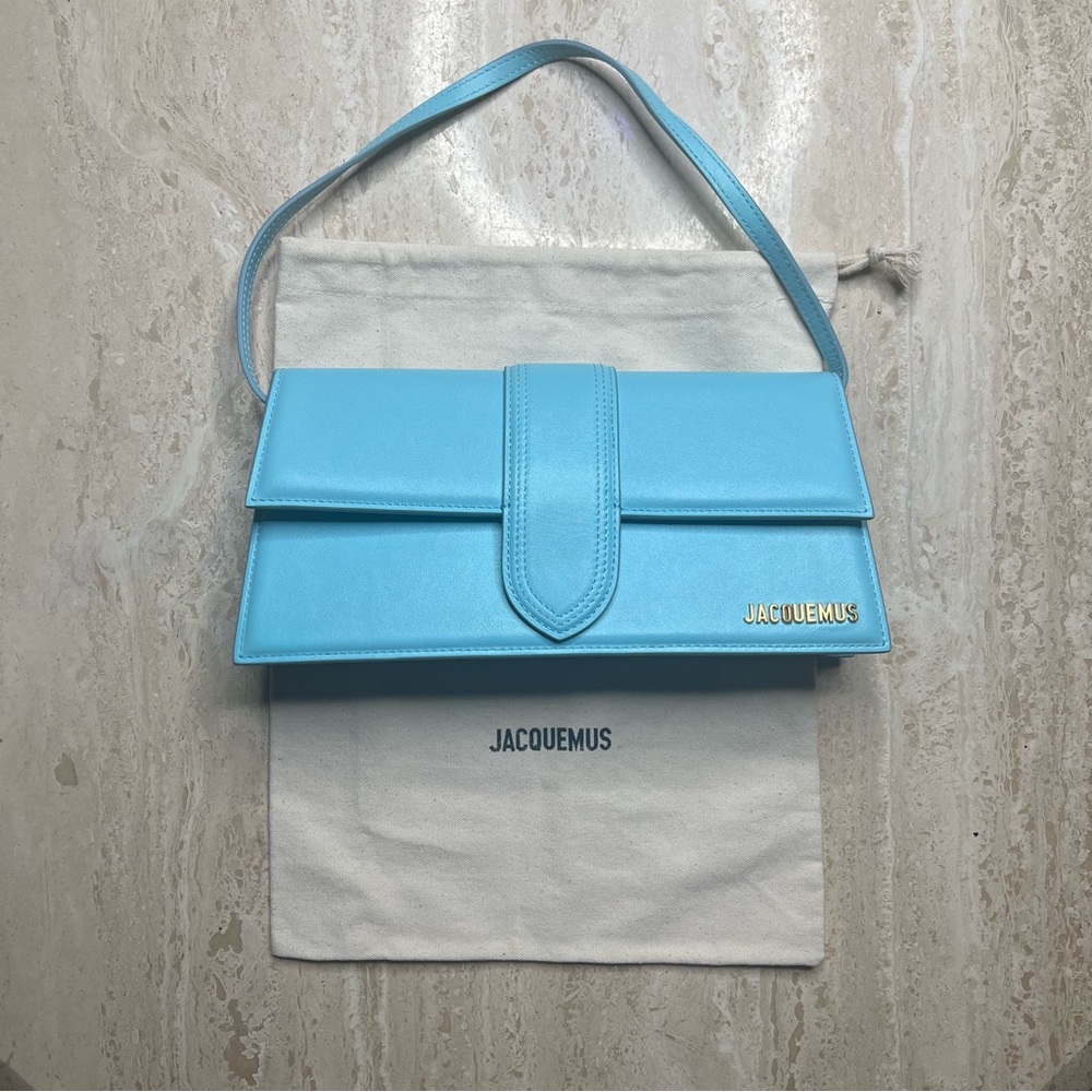 SOLD // jacquemus bag le bambino long in pale blue